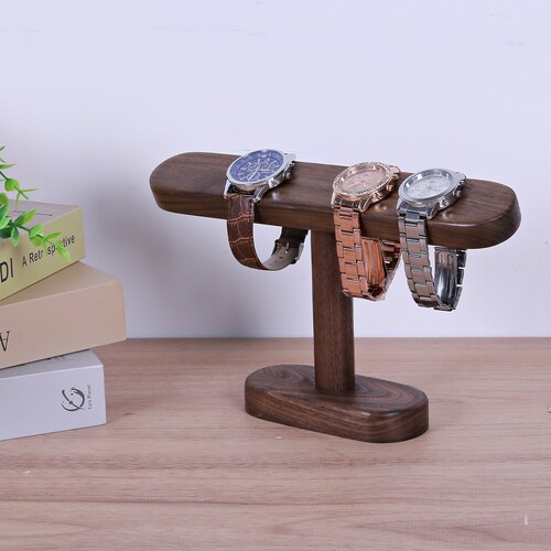 Walnut Solid Wood Watch Display Stand Watch Holder Etsy