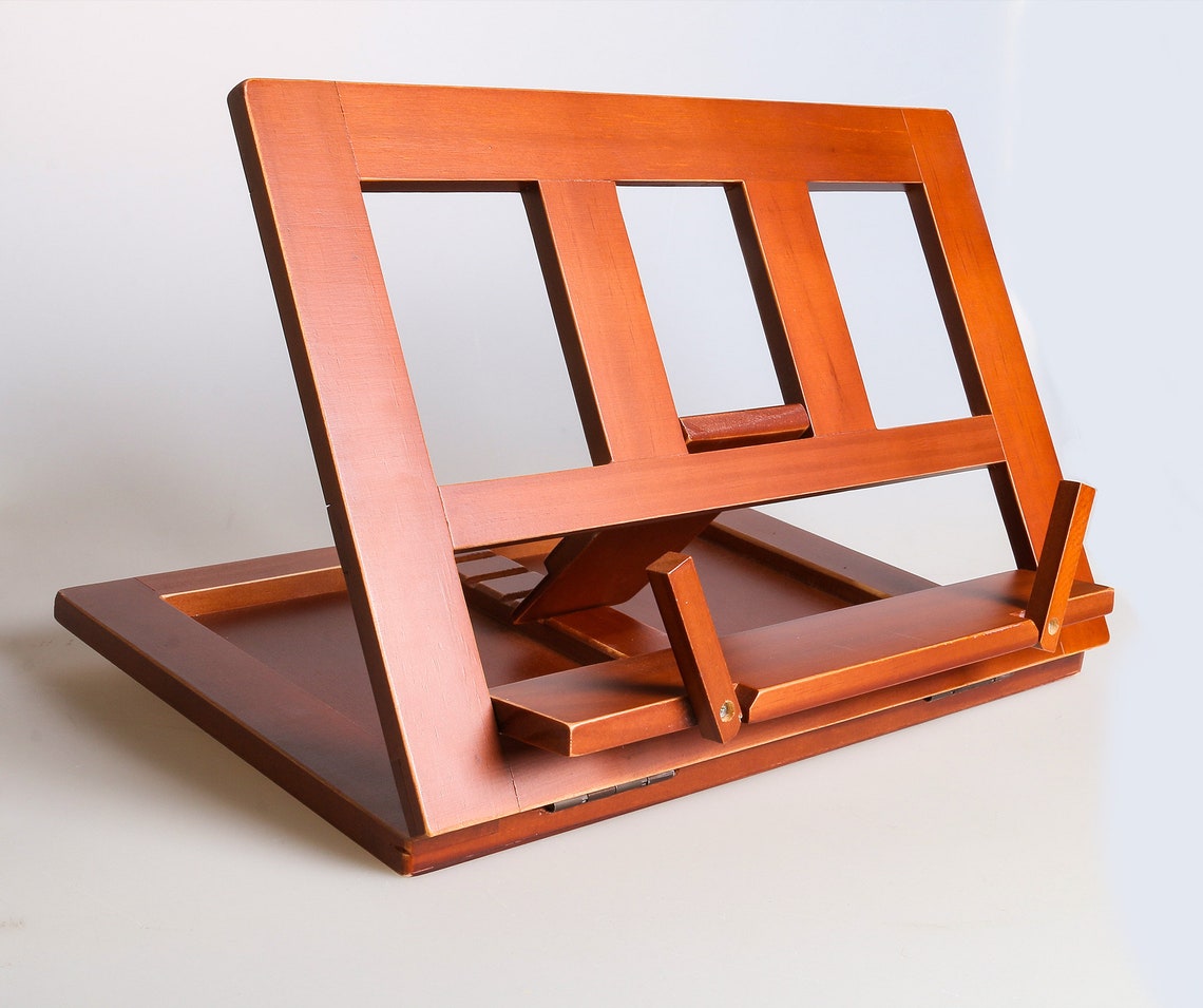 Personalized Wood Book Stand Vintage Book Page Holder Wooden Etsy