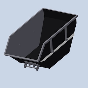Plans lasercut ready for a small skip bin 3000lt