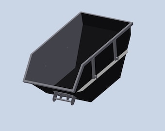 Plans lasercut ready for a small skip bin 3000lt
