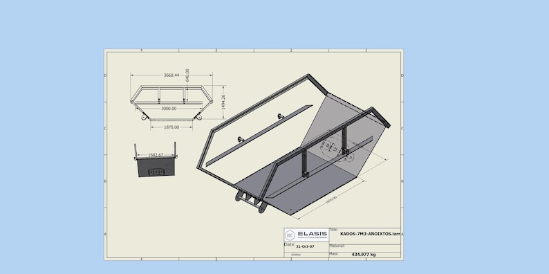 7000L Skip Bin Dumpster Plans, Laser-plasma Cut DXF - Etsy