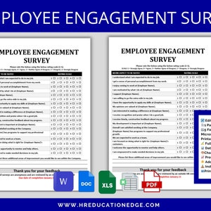 Employee Engagement Survey Template Employee Survey Feedback Form