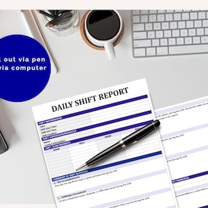 Daily Shift Report Template | End of Shift Change or Handover, Incident ...