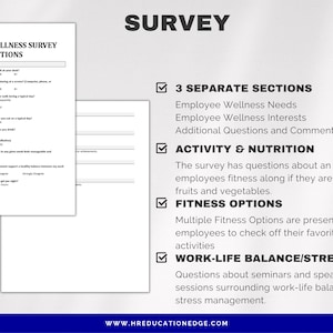 Employee Wellness Survey | Employee Benefits | Input & Feedback | Work ...