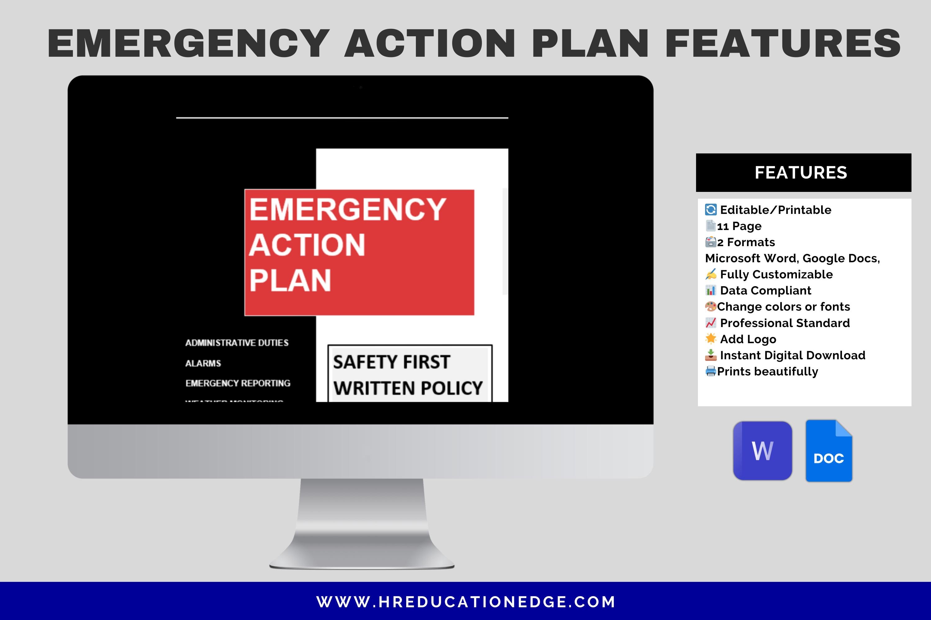 Emergency Action Plan Template: Workplace Safety, OSHA Compliance ...