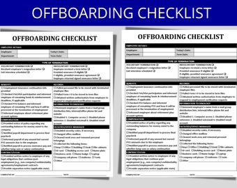 Comprehensive Offboarding Checklist: HR Template for Efficient Employee Termination & Separation