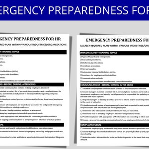 Comprehensive Emergency Preparedness and Response Plan | HR Safety Plan