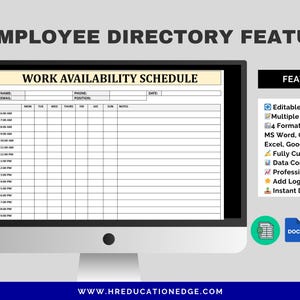 Weekly Work Availability Employee Availability Form: Weekly & Hourly Schedule Template | Work ...
