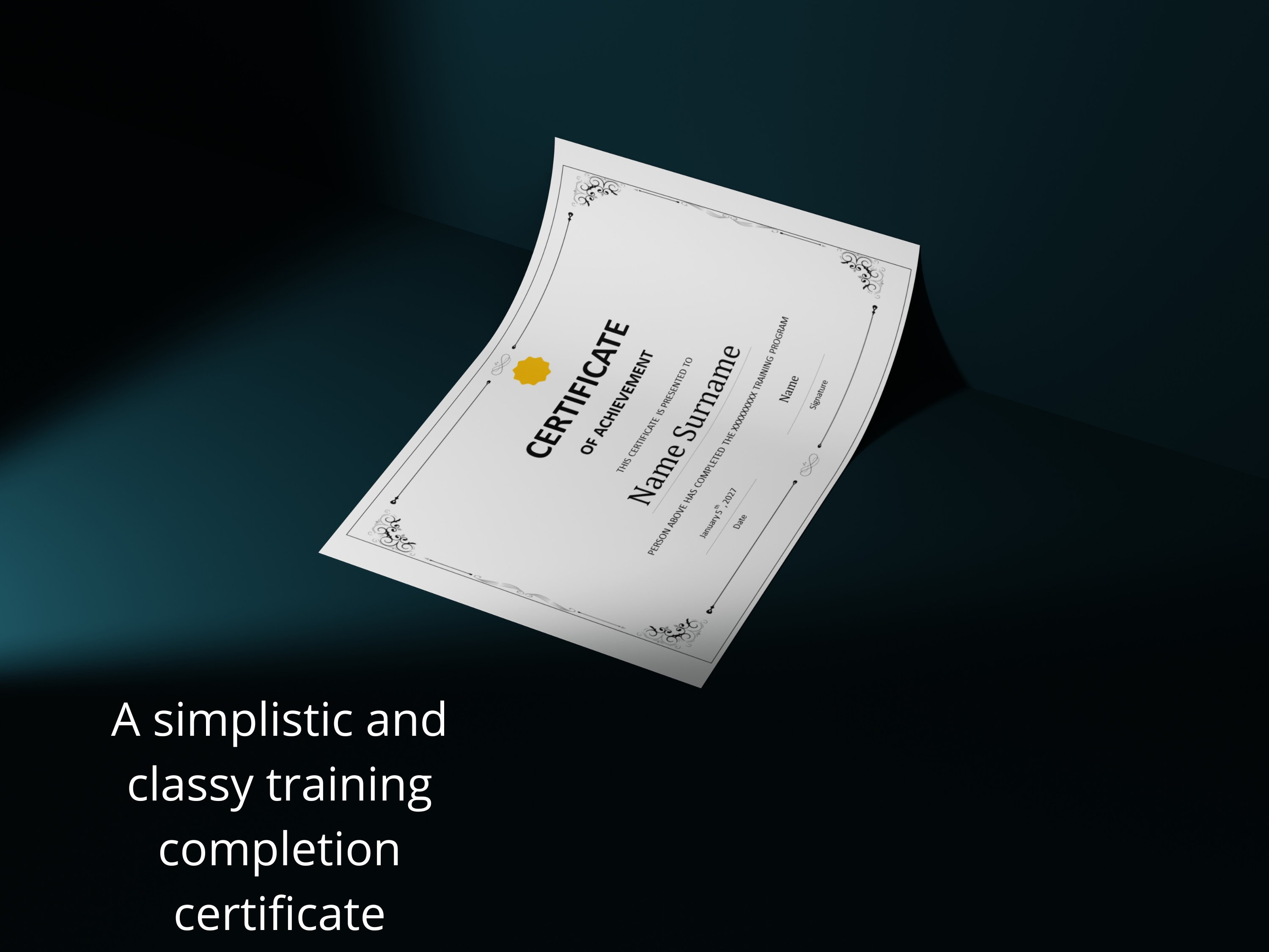 Editable Employee Training Certificate Template (MS Word, A4 & US ...