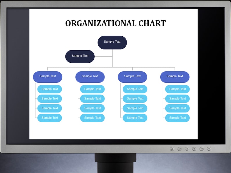 Editable Organizational Chart Template: HR Employee Hierarchy (MS Word ...