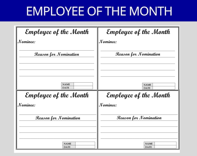 Employee of the Month Editable Employee of the Month Poster Employee of ...