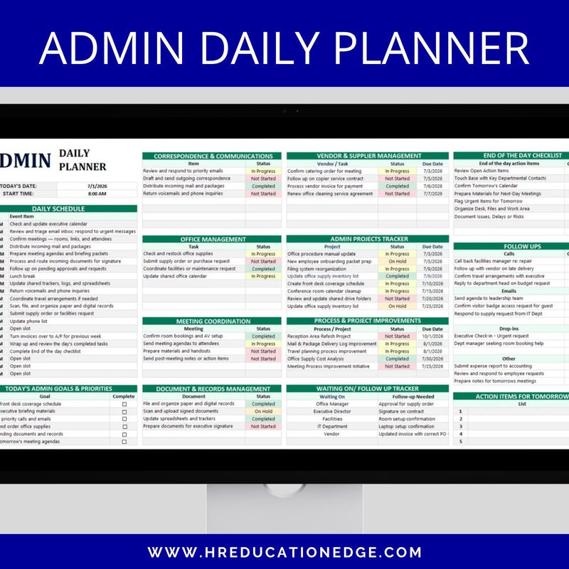 Administrative Tracker - Etsy