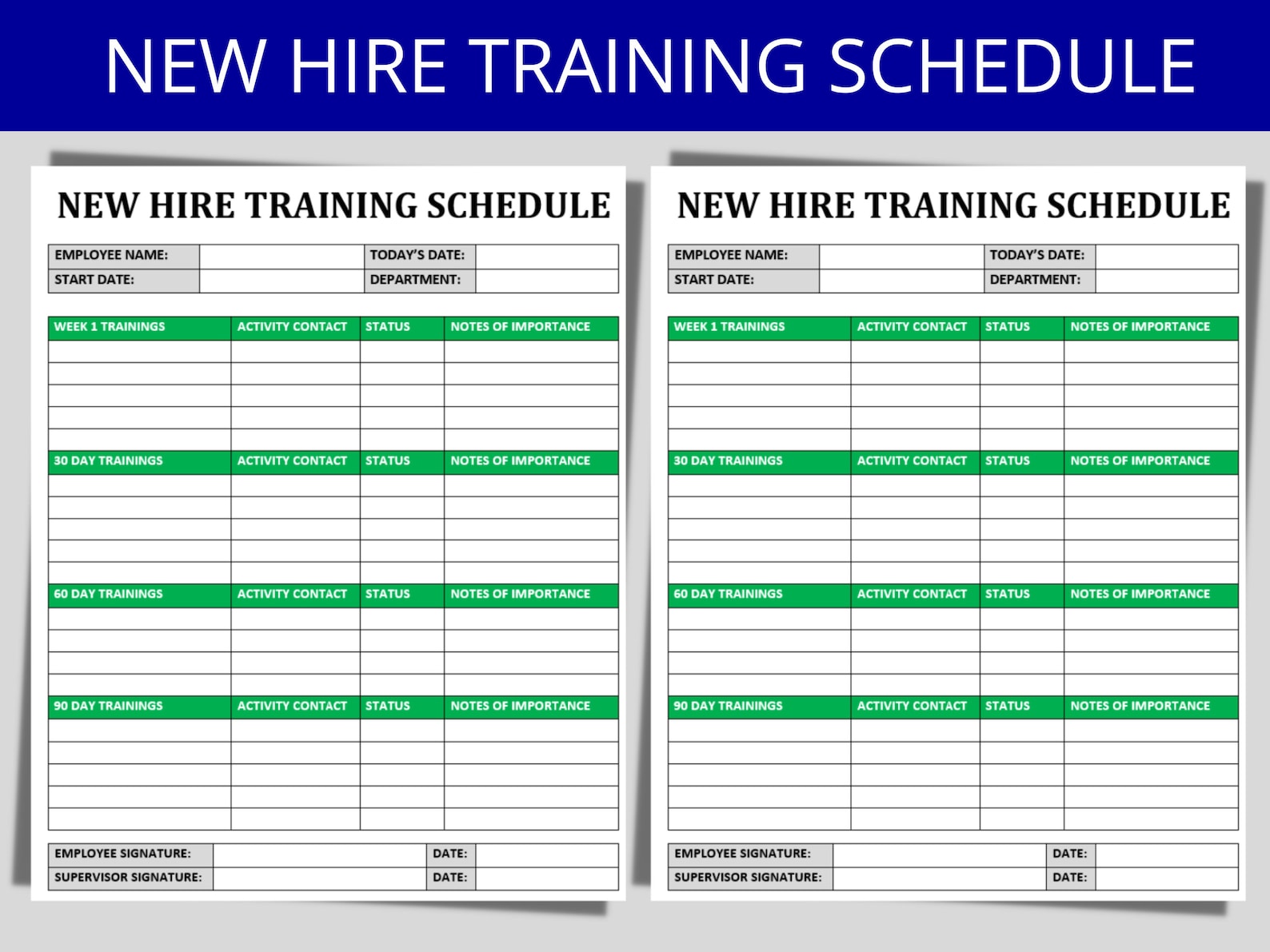 Simple New Hire Training Schedule Editable Word Template 90 day Plan simple-new-hire-training-schedule-editable-word-template-90-day-plan