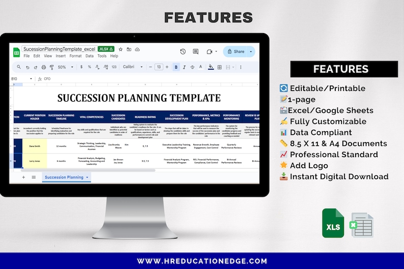 Successor Development Program Design Succession Planning Template: Leadership Skills Talent Development ...