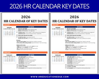 Calendário de RH 2026: Prazos de Conformidade e Folha de Pagamento (Download Digital)