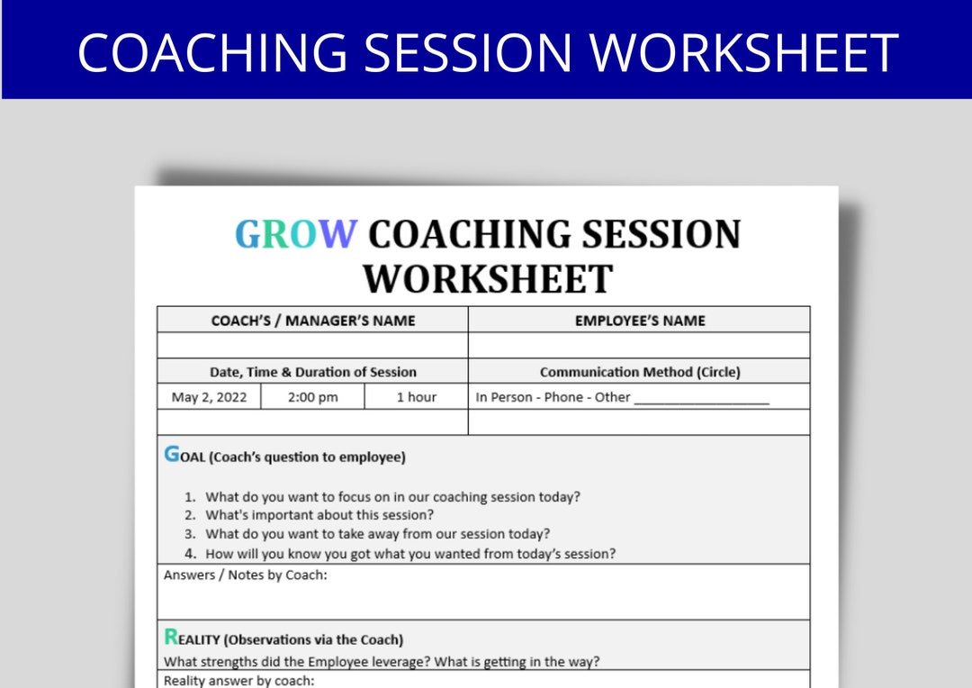 Coaching Template: Employee Coaching Worksheet Mentor Manager Coach Coaching Template: Employee Coaching Worksheet Mentor Manager Coach