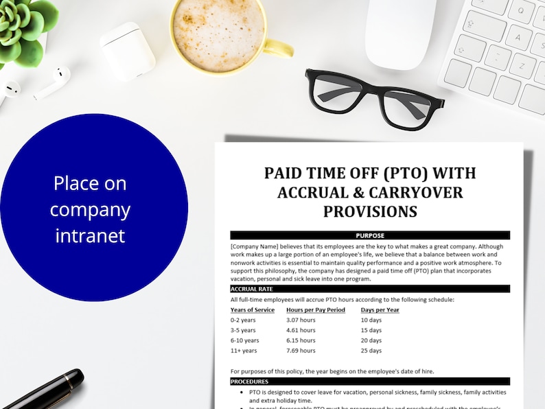 Pto Safety Document PTO Policy Template With Accrual & Carryover (digital Download) - Etsy