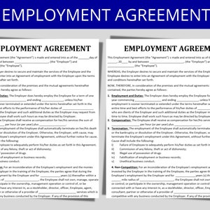 Acuerdo de empleo / Plantilla de contrato de empleado / Plantillas de recursos humanos / Recursos humanos / Formulario de lista de verificación de nuevas contrataciones / Documento de paquete de incorporación