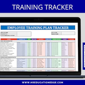 Employee Training Tracker Excel Etsy