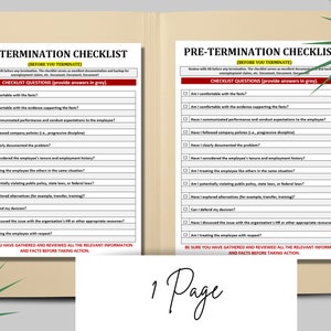 Manager Termination Checklist: HR Policy & Employee Exit Documentation ...