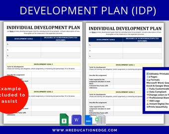 Modello di Piano di Sviluppo Individuale (IDP): Obiettivi del dipendente, Sviluppo di carriera (Download digitale)
