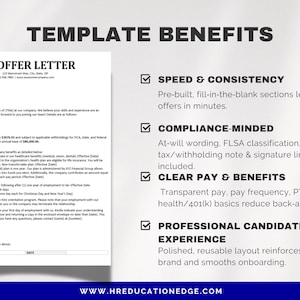 Job Offer Letter Template: Editable Employee Contract (MS Word, Google ...