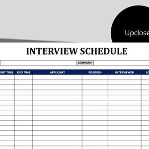 Interview Schedule Template Editable Word Form HR Template Human