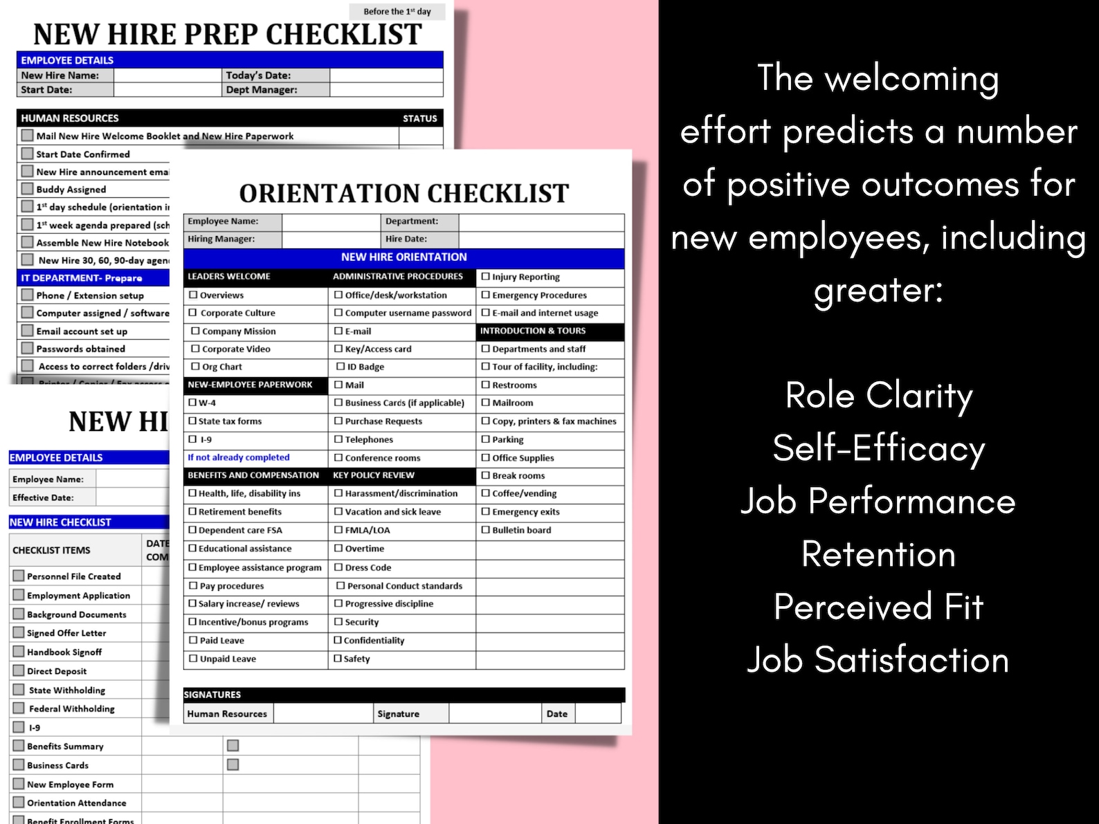 Onboarding Checklist Templates New Hire Employee Checklists - Etsy