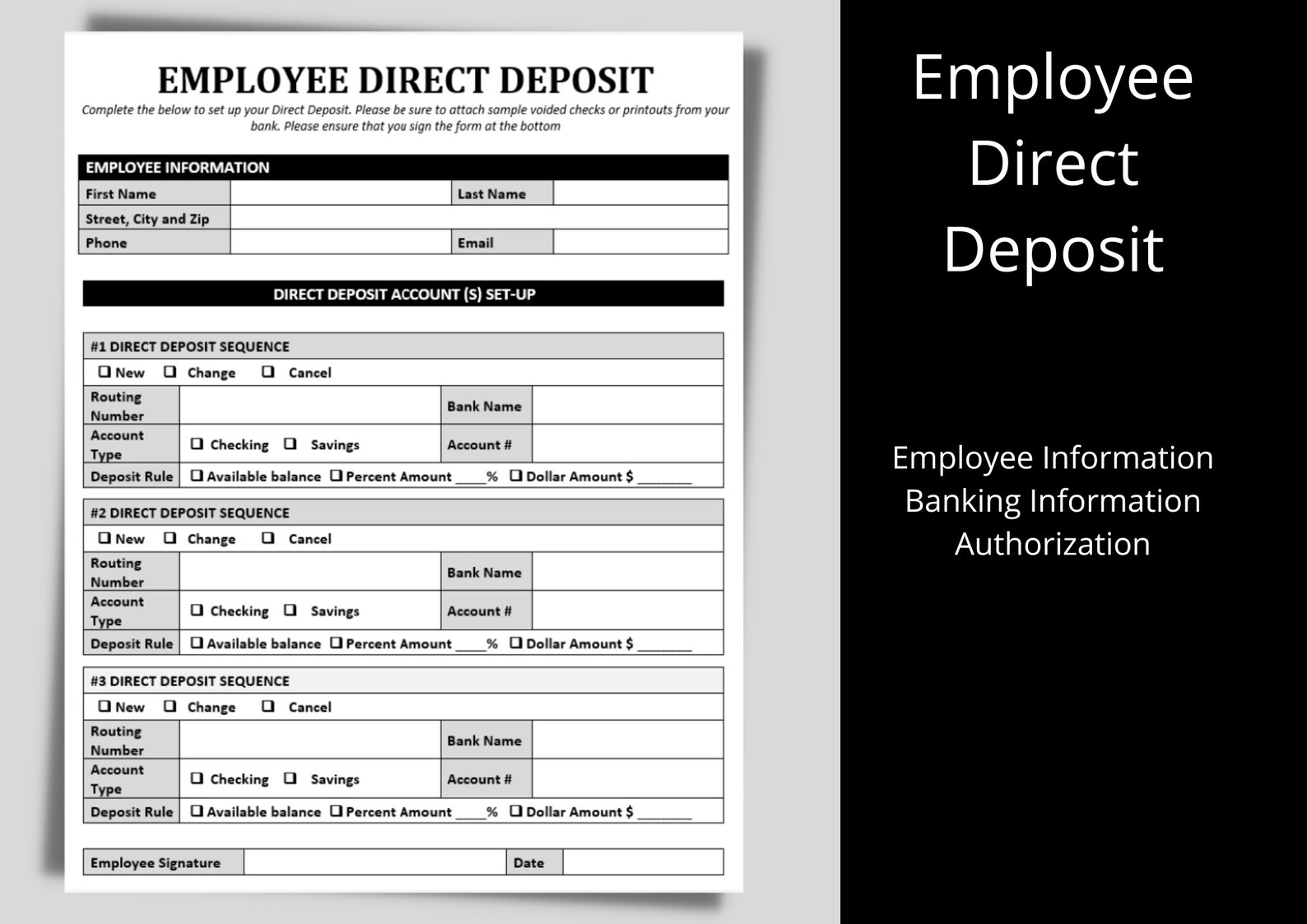 New Hire Paperwork Employee Paperwork New Hire Forms Etsy