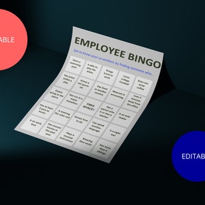 Employee Bingo Template Icebreakers / Games HR Forms HR Templates Employee Bingo Template Icebreakers / Games HR Forms HR Templates