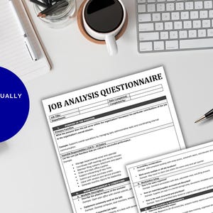 Job Analysis Questionnaire: HR Form, Job Duties Template (digital ...