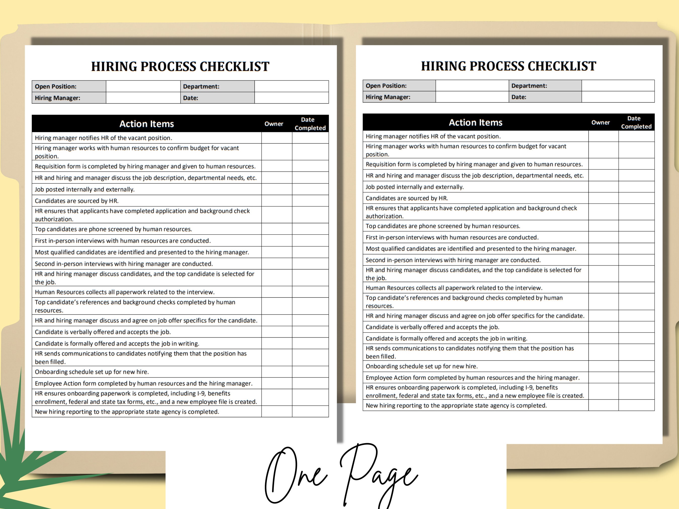 Hiring Process Checklist Template Human Resources Editable Etsy Hiring Process Checklist Template Human Resources Editable Etsy