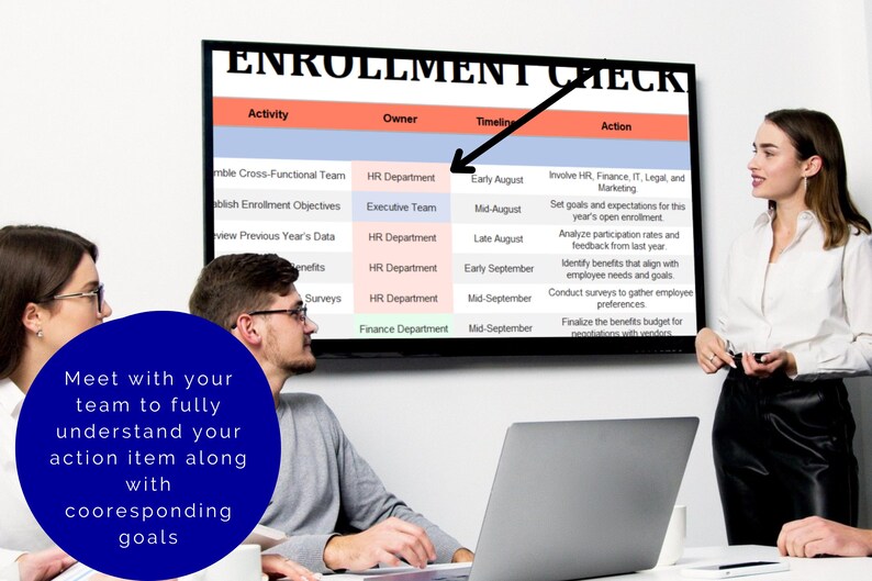 Open Enrollment Checklist for Employee Benefits HR Benefits Template