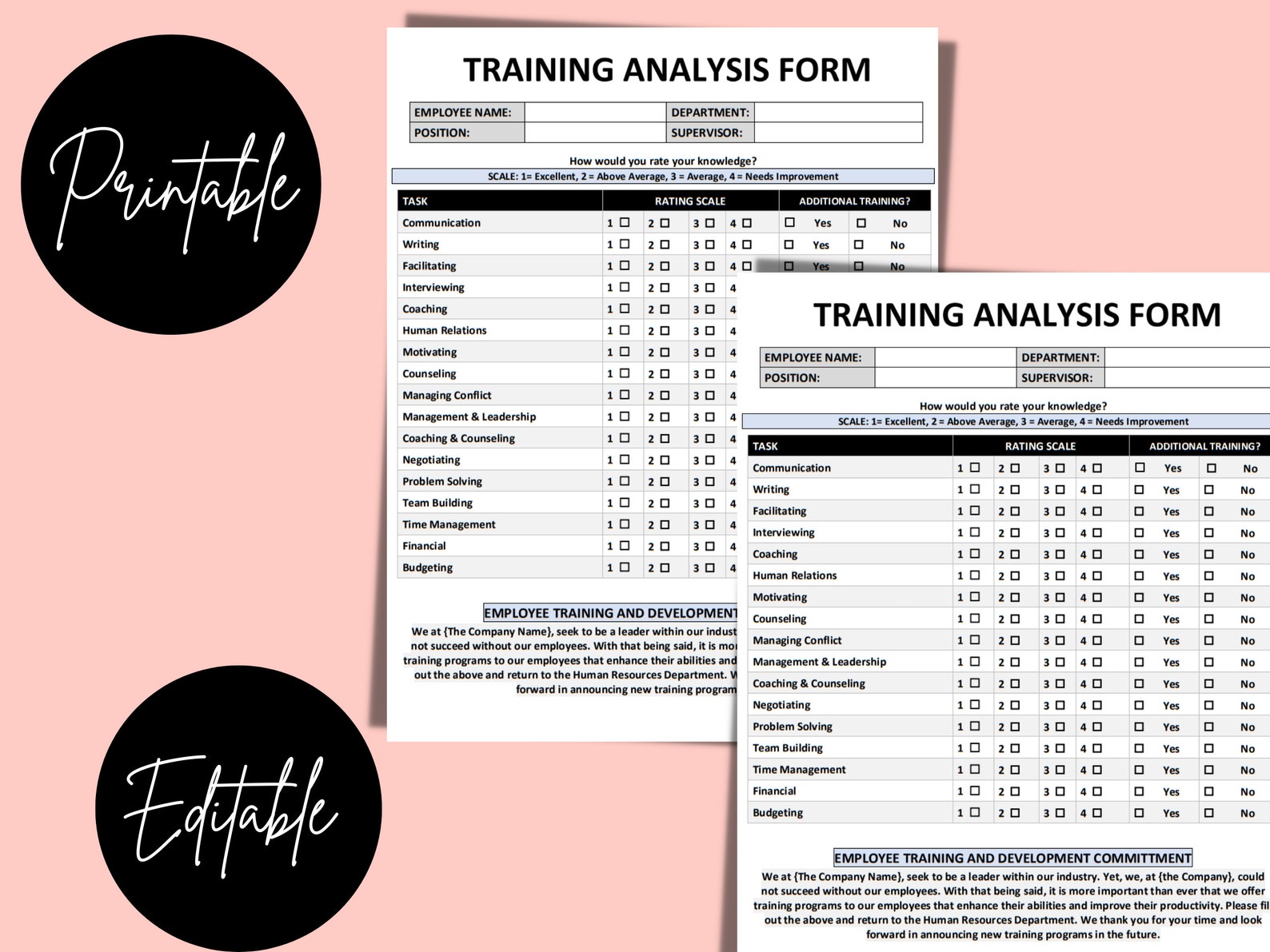 Training Needs Analysis Template Editable HR Form Employee Etsy training-needs-analysis-template-editable-hr-form-employee-etsy