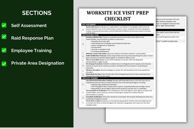 Raid Train Checklist.pdf Immigration Raid Prep Checklist: HR Emergency Response Plan (digital ...