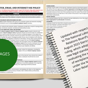 Workplace Computer & Email Use Policy: HR Template (digital Download ...