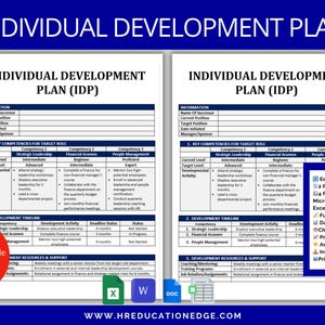 Individual Development Plan Template: Career & Leadership Coaching (Digital Download)