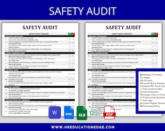 Checklist veiligheidsaudit: OSHA-nalevingssjabloon (digitale download)