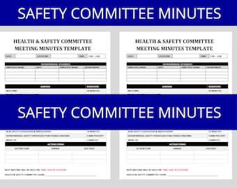 Safety Committee Meeting Minutes Template (Digital Download)