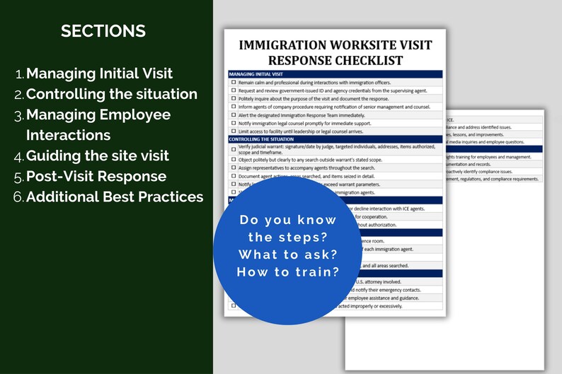 ICE Workplace Visit Checklist: Immigration Compliance Guide ...