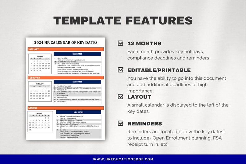 HR Calendar 2024 Compliance Deadlines, Federal Holidays, Rules & Regulations, Payroll Tax