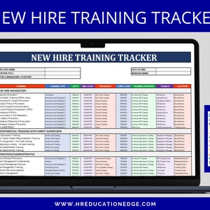 Neu Einstellung Trainingsplan Tracker | Einstellungsprozess für Mitarbeiter | Training Vorlage | HR Checklist Form, Personalwesen, Terminplaner, Leiter
