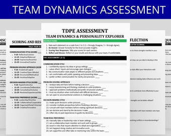 Team Dynamics & Personality Explorer: HR Team Building Tool (Digital Download)