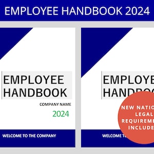 Employee Handbook Template | Staff Handbook Policies | HR Policy Guide | New Hire Onboarding Paperwork | Human Resources Company Checklist