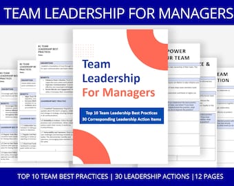 Team Leadership Workbook for Managers: HR Training (Digital Download)
