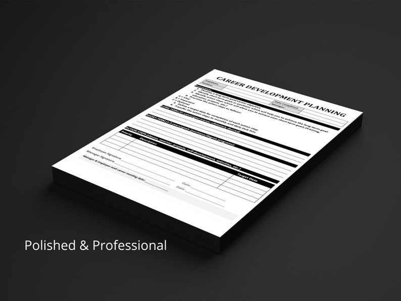 Career Development Planning Template: HR Employee Form (MS Word) - Etsy