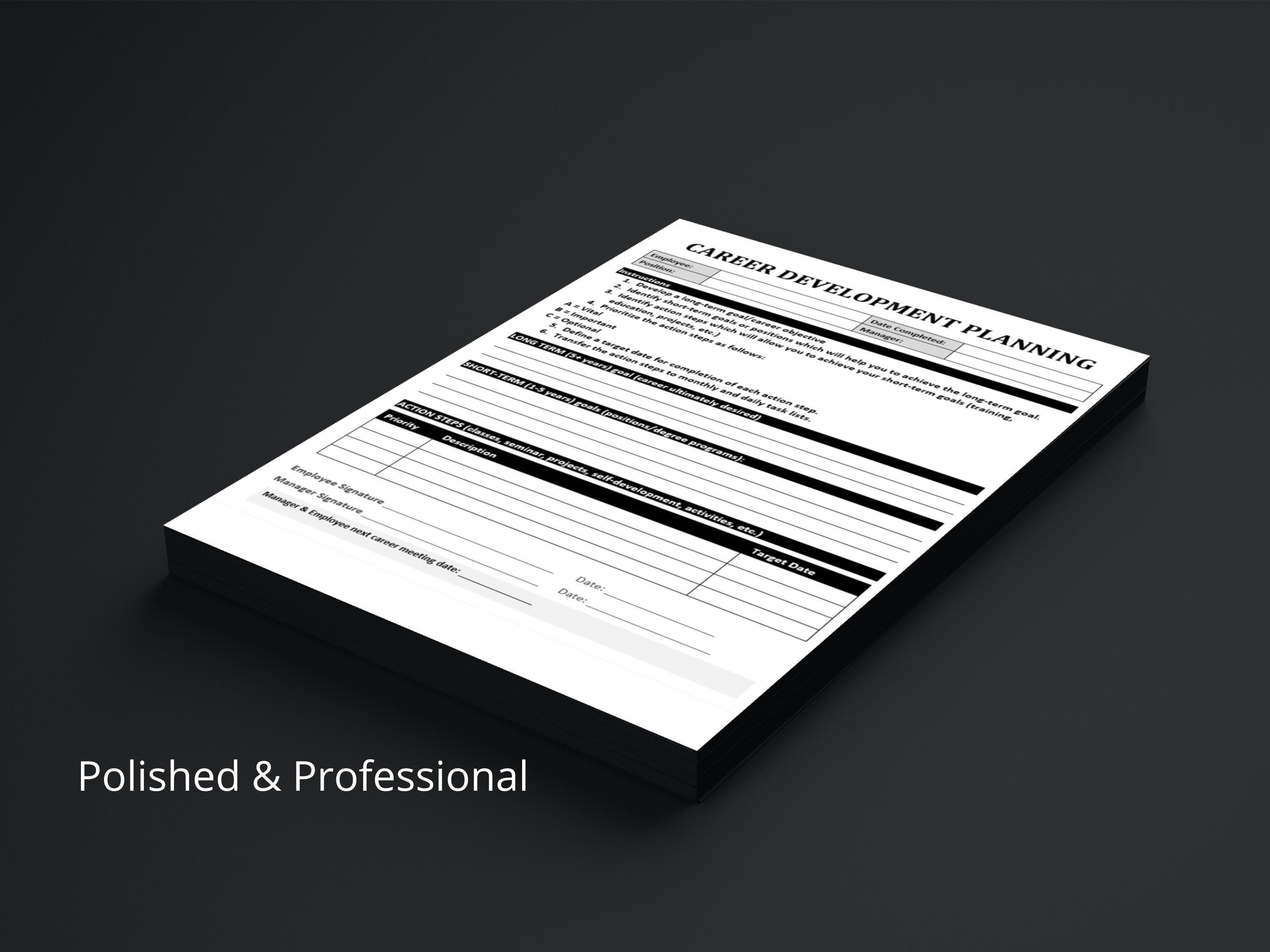 Career Development Planning Template Employee Training Document MS Career Development Planning Template Employee Training Document MS