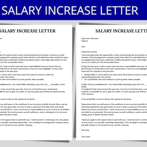 Sjabloon brief salarisverhoging: bewerkbaar verzoek om loonsverhoging (digitale download)