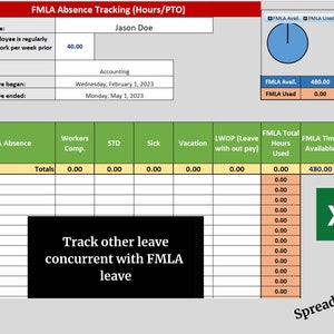 FMLA Template Bundle FMLA Tracker Spreadsheet MS Editable Word FMLA Template Bundle FMLA Tracker Spreadsheet MS Editable Word