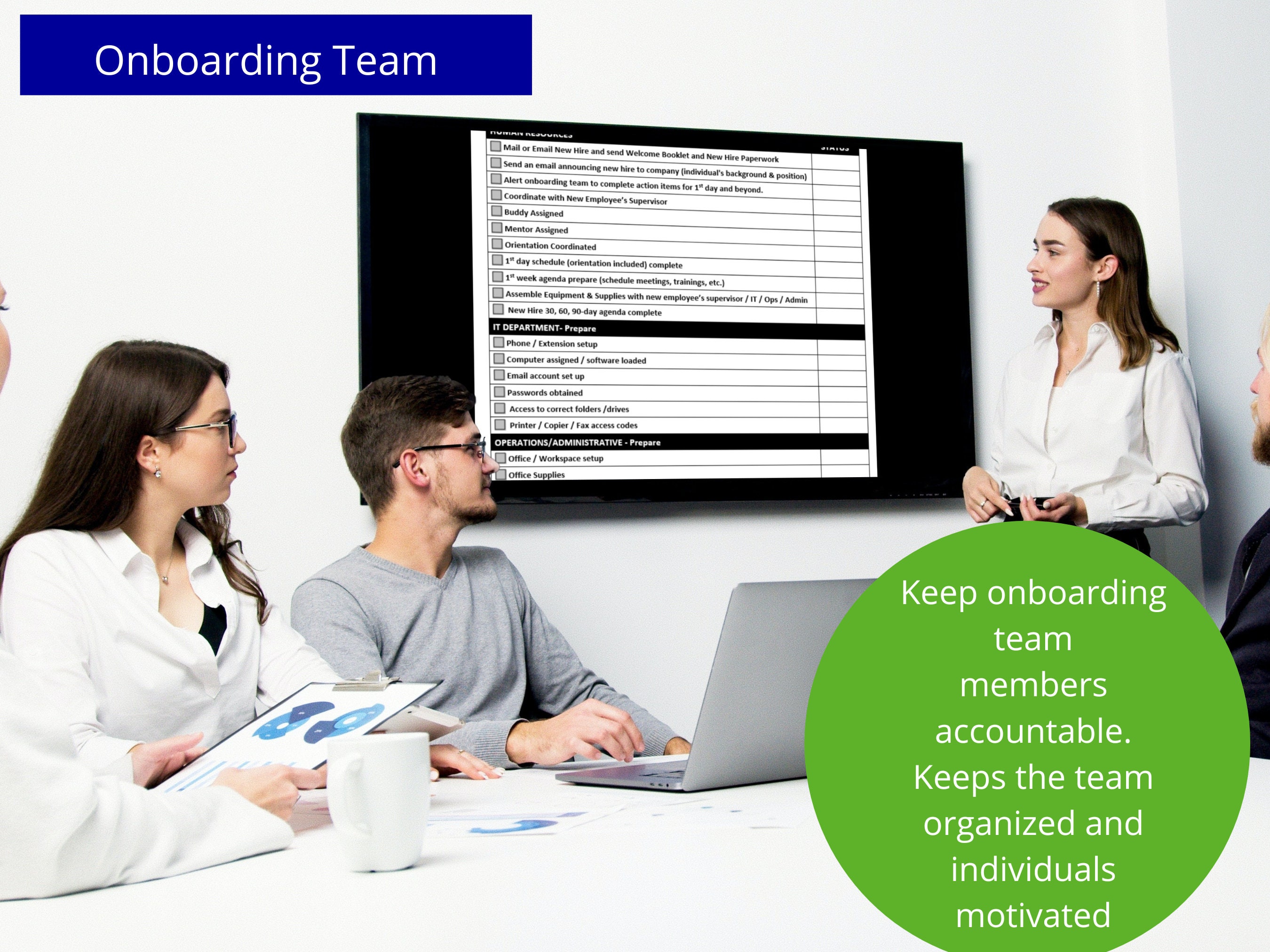 Preboarding Checklist New Hire Pre-boarding Checklist: HR Onboarding Template (digital ...